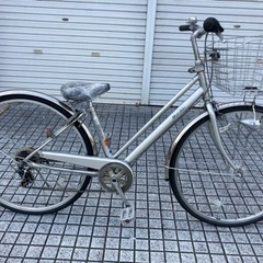 27インチ自転車】マルキン製 6段変速 LEDオートライト付 サドル新品