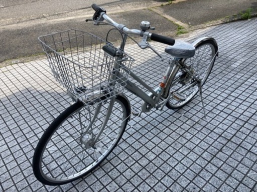 【27インチ自転車】マルキン製　6段変速　LEDオートライト付　サドル新品❗️若林自転車　唐崎店　SALE中❗️