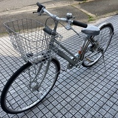 【27インチ自転車】マルキン製　6段変速　LEDオートライト付　サドル新品❗️若林自転車　唐崎店　SALE中❗️ 27インチ自転車】マルキン製 6段変速 LEDオートライト付 サドル新品