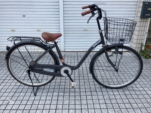 【26インチ自転車】変速なし　ダークグレー色　若林自転車　唐崎店　SALE中❗️