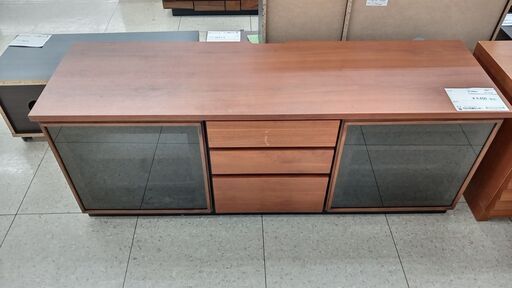 ★ジモティ割あり★ 株式会社エリア テレビ台 茶 H51.5×D39.5×W135.5 クリーニング済み TJ1114