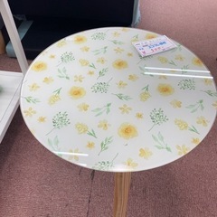 【激安家具】花柄　丸テーブル　花台　サイドテーブル