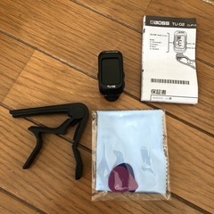 vanguardギター　チューナー、ピック、ケース付きの画像