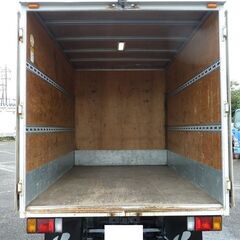 H27 いすず　エルフ　2トンアルミバン　車両総重量5t未満　オートマ　ナビ ワンセグ ETC2.0 バックカメラ  キーレス ラッシング2段　車検8年2月 最大積載量2t  16447の画像