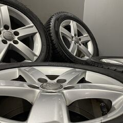 タイヤ走行短め【DUNLOP WM01 225/55R16】スタッドレス【audi A4 8K 純正ホイール RONAL製 7J5HPCD112+46】　(TG925) クレジットカード QRコード決済可能