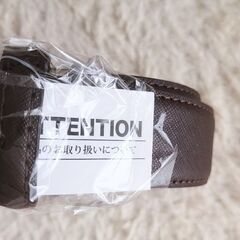 最終値下げです！【新品】メンズ　ベルト　ブラウン　紳士　合皮　フェイクレザーの画像