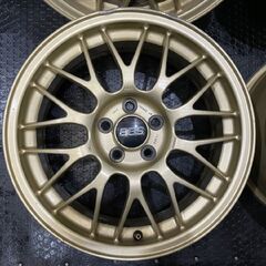 SUBARU STI 純正OPホイール BBS RG362 FORGED 16インチ 4本 6.5J5HPCD100+48 ゴールド 鍛造 軽量 フォレスター レガシィ等　(VHV842)クレジットカード QRコード決済可能の画像