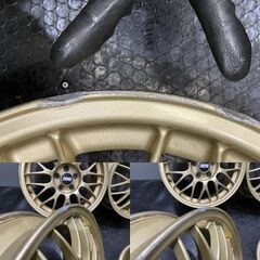 SUBARU STI 純正OPホイール BBS RG362 FORGED 16インチ 4本 6.5J5HPCD100+48 ゴールド 鍛造 軽量 フォレスター レガシィ等　(VHV842)クレジットカード QRコード決済可能の画像