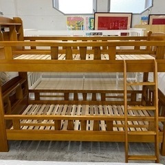【愛品館 江戸川店】木製 2段ベッド ID:153-018638-007の画像