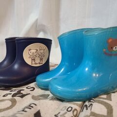 長靴　13.0cm　熊　2足セット　水色　青