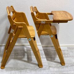 【商談中】カトージ/木製/ハイチェア/ベビーチェア/KATOJI/折りたたみ/E0CR0115の画像