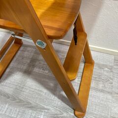 【商談中】カトージ/木製/ハイチェア/ベビーチェア/KATOJI/折りたたみ/E0CR0115の画像