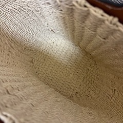 フェイクレザー切替かごバックの画像