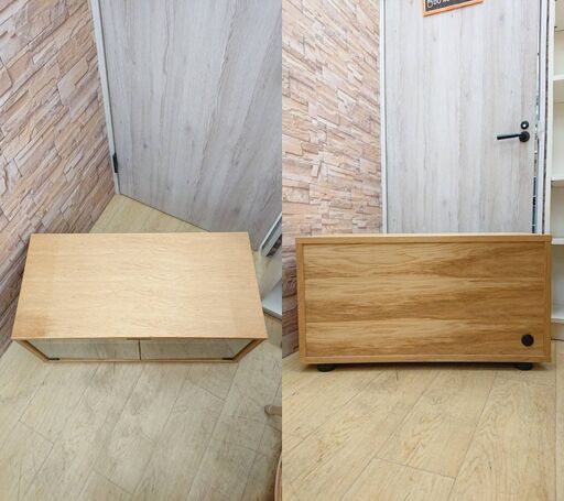 【送料無料】無印良品 MUJI テレビ台 ローボード スライド扉 タモ材 丸脚 imgrc0064512236.jpg