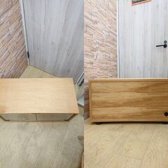 ② 無印良品 MUJI ローボード ガラス扉付き 棚板1枚 テレビボード AV