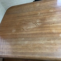 ダイニングテーブル　イス6脚付き差し上げますの画像