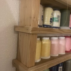 ミシン糸棚　小物棚　オーダーメイドの画像