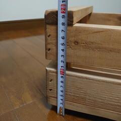 収納ボックス　猫のベッド　ペット用品　植物入れ　収納家具　木製　値下げしましたの画像