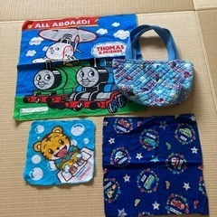 トーマス大判ハンカチ、しまじろうミニハンカチ、ハンドメイドお弁当袋＆袋
