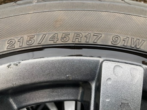 国産ヨコハマタイヤ215/45R17 とおまけホイール4本セット