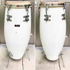 必見！pearl 製 コンガ】ホワイト コンガ パール製 パーカッション