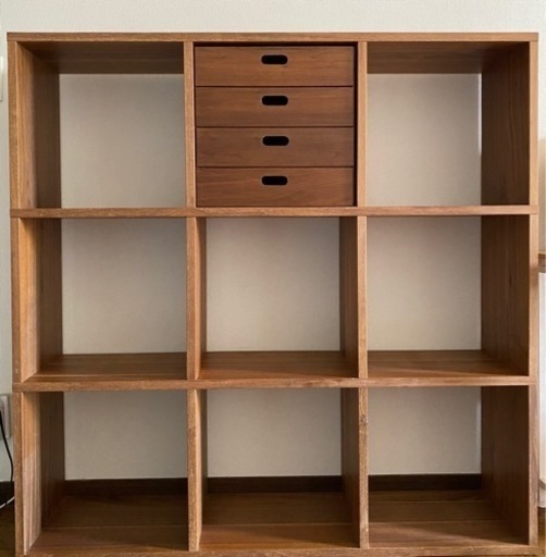 【無印良品】スタッキングシェルフ3×3 引き出し4段付き