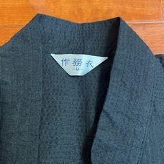 作務衣　甚平　ブラック　メンズ　Mサイズの画像