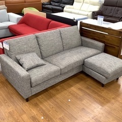 【送料込み】ニトリ3人掛けソファ※オットマン別売り ニトリ オットマン付き3人掛けソファー【トレファク 川越店】