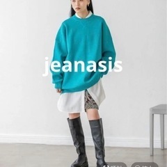 【JEANASIS】12GWジャガードボリュームスリーブプルオーバー