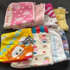 紐付きタオル8枚　　幼稚園や保育園