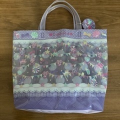 水着、ラッシュガード、ラップタオル、バッグ　女の子の画像