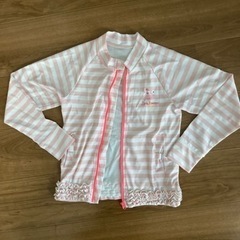 水着、ラッシュガード、ラップタオル、バッグ　女の子の画像