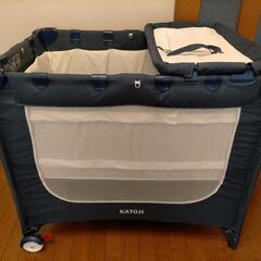 【2023/6/23処分予定】カトージ　ポータブルベビーベッド
