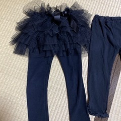 ユニクロ　レギンス　スカッツ　100 110cm ２枚の画像
