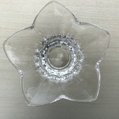 中古　ホヤ　HOYA クリスタルガラス　小鉢　和食器　花形の画像