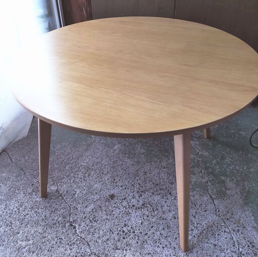 千趣会 集える円形ダイニングテーブル 直径約110cm 食卓テーブル 天然木 丸テーブル