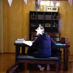 アメリカダイニングテーブル　*イエローボックスで購入の画像