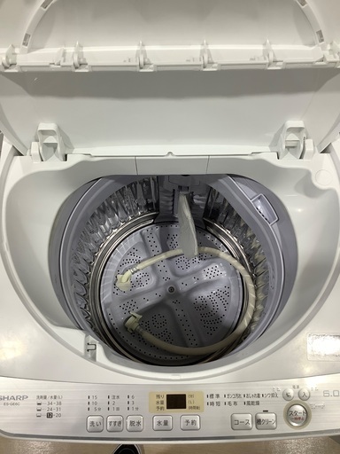 全自動洗濯機 SHARP ES-GE6C 2019年製 6.0kg 入荷致しました！