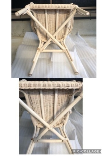 ラタン　（藤）チェアー　ホワイト　美品