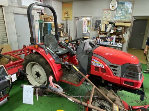 引取限定 農機具店からの委託 動作品 程度良く 未使用ナタ爪のおまけ付 三菱 18馬力 4WD トラクタ GS18 　　使用時間1002時間　厚木～