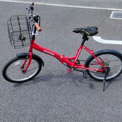 折りたたみ自転車 20インチ 赤 シマノ 6段変速 ジャンク