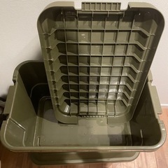 （決まりました）50L コンテナ　2つセット　キャンプ　収納の画像