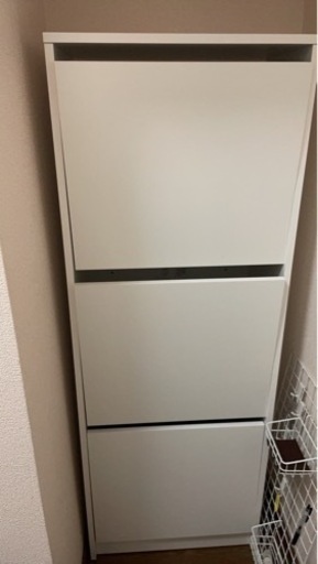 【受け渡し予定者様決定】シューズボックス　靴箱　靴収納　下駄箱　IKEA BISSA
