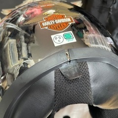 HARLEY DAVIDSON 98816-04VA BLACK CHOROME MOTORCYCLE HELMET ヴィンテージ　ヘルメット　size L 59-60 元箱&純正ヘルメット入れる袋2つの画像