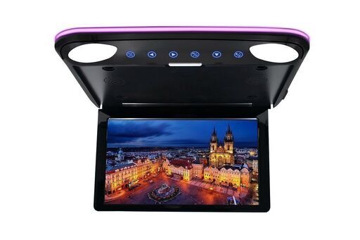 12.1インチ フリップダウンモニター LEDバックライト 車載用 液晶モニター HDMI RCA microSD USB 動画再生 
