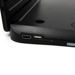 12.1インチ フリップダウンモニター LEDバックライト 車載用 液晶モニター HDMI RCA microSD USB 動画再生 7色LED 高画質の画像