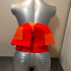 【作り帯だから初心者でも大丈夫！】オレンジのチェックが粋！
