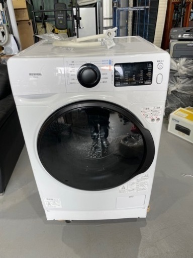 アイリスオーヤマ ドラム式洗濯機 HD81AR-W ホワイト8.0kg 2020年製 銀イオン温水W除菌洗い