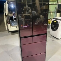 【美品】HITATCH ノンフロン冷凍冷蔵庫 517L 2015年製  R-X5200E（ZV）型 動作品 日立