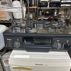 万代店　美品2018年　ガスコンロ ガステーブル◆LPガス プロ...